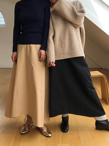 Long cotton skirt (2 colors)